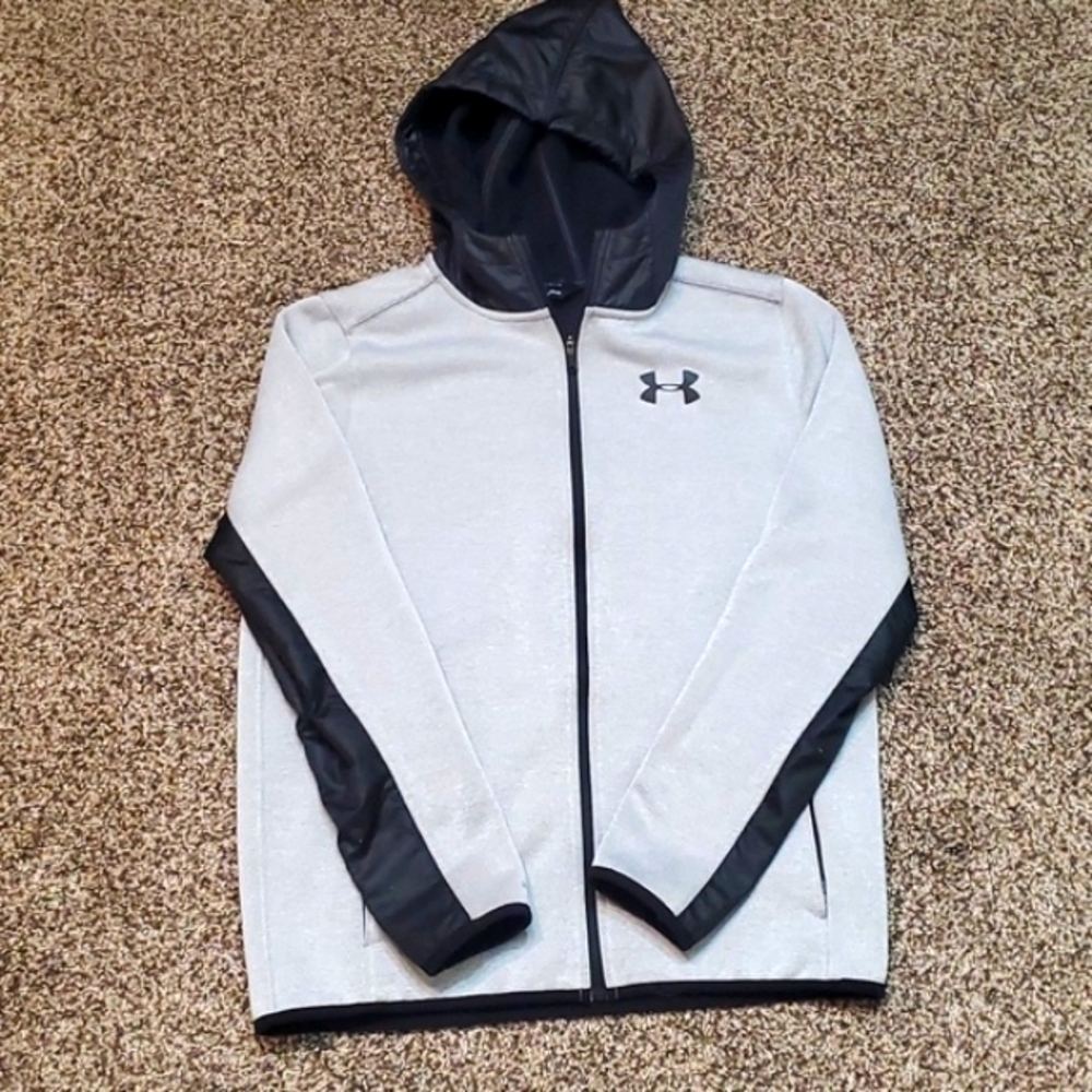 Under Armour Youth Large ColdGear Loose Full Zip Hooded Jacket